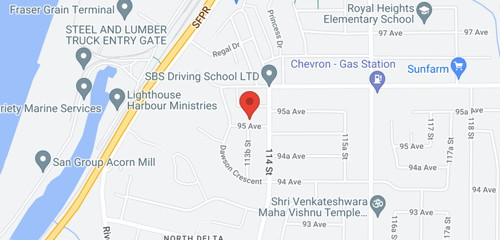 map of 11355 95 AVENUE